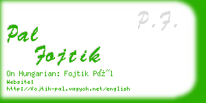 pal fojtik business card